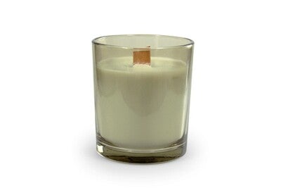 Geparfumeerde cotton kaars met houten wiek