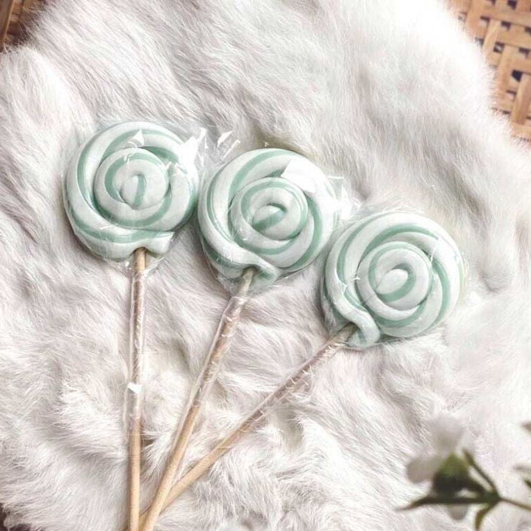 Swirl lolly's met fijn lijntje in kleur naar keuze 30st.