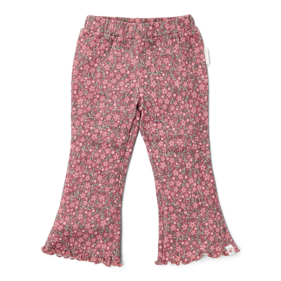 Flared broek - Roze - Fairy Garden - Bloemen