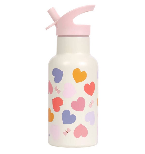 RVS drinkfles: Hartjes