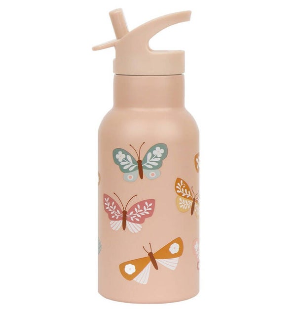 RVS drinkfles: Vlinders