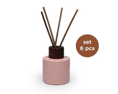 Glazen rond flesje magnolia