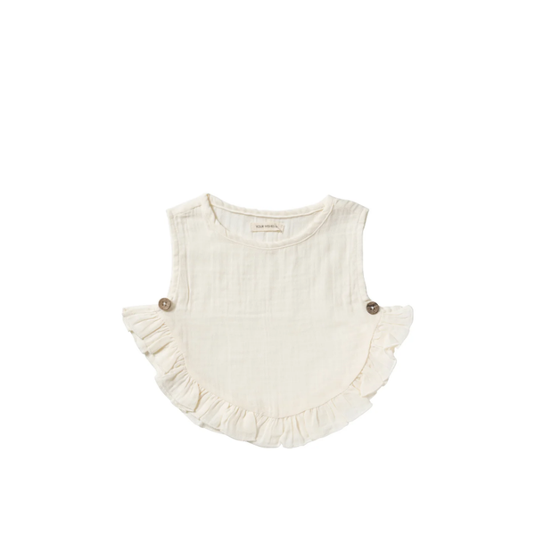 Tetra | Ruffle Vest | Antique White