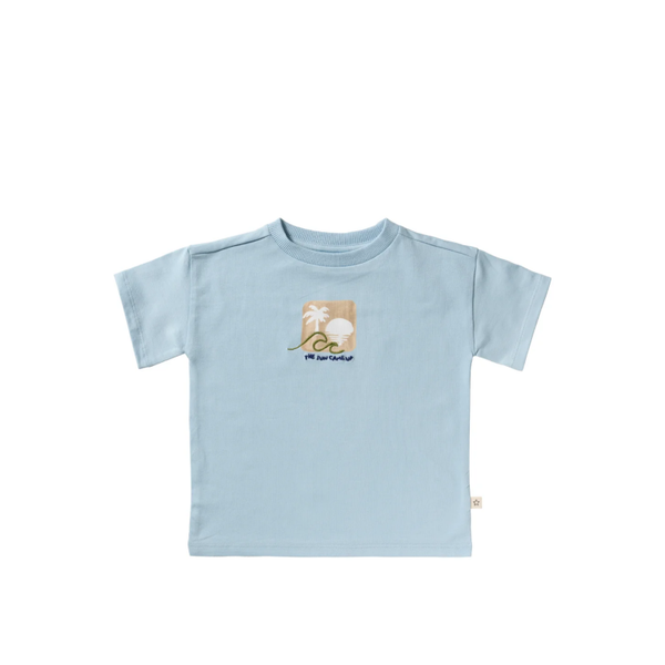 Sun | Wide Tee | Aquamarine