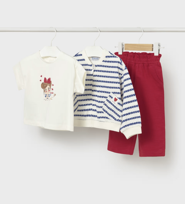 3-piece tracksuit with print sweater