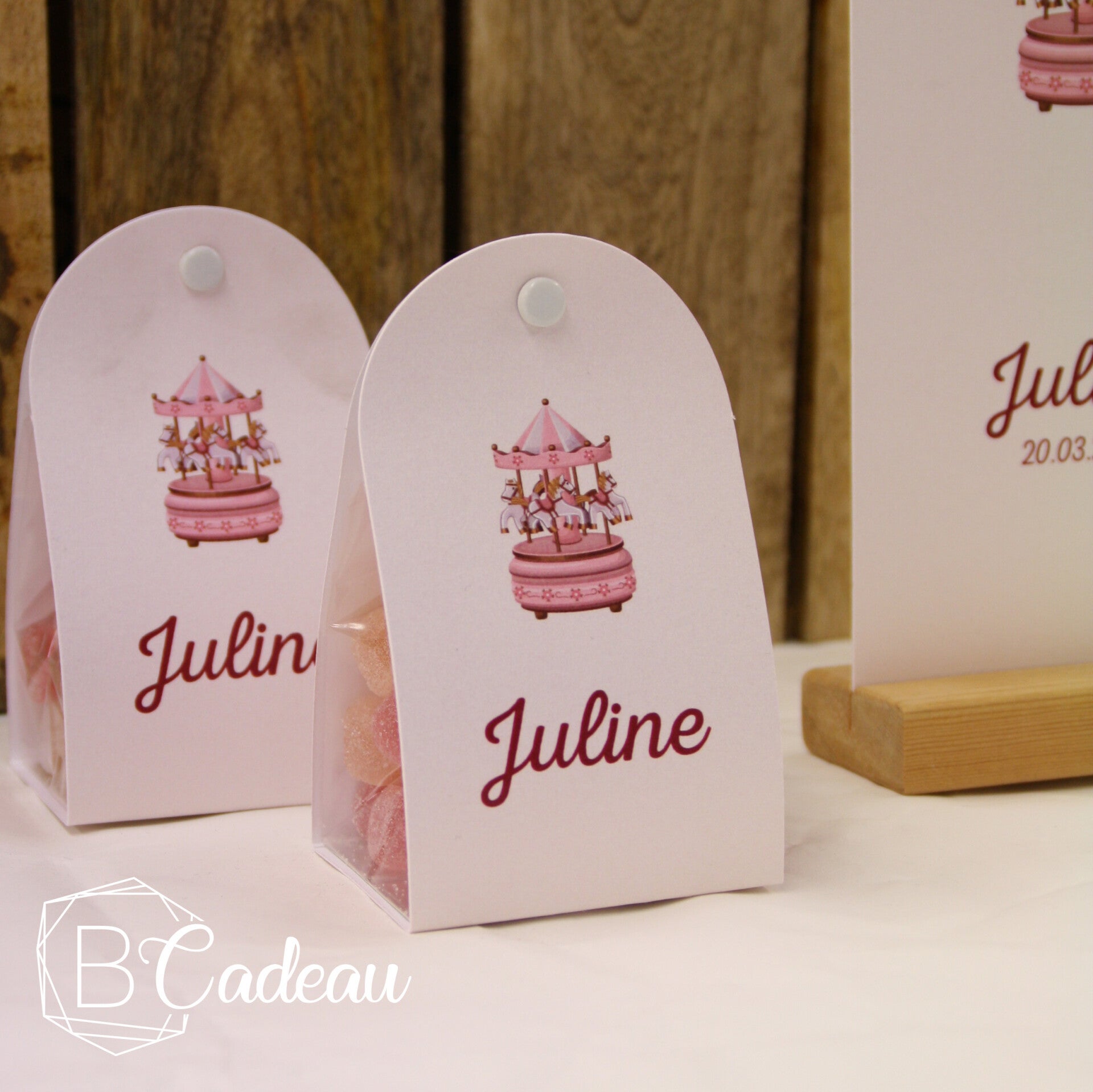 Snoepzak wikkel met boog - incl. cellofaanzakje