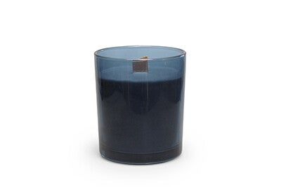 Geparfumeerde silver blue kaars met houten wiek