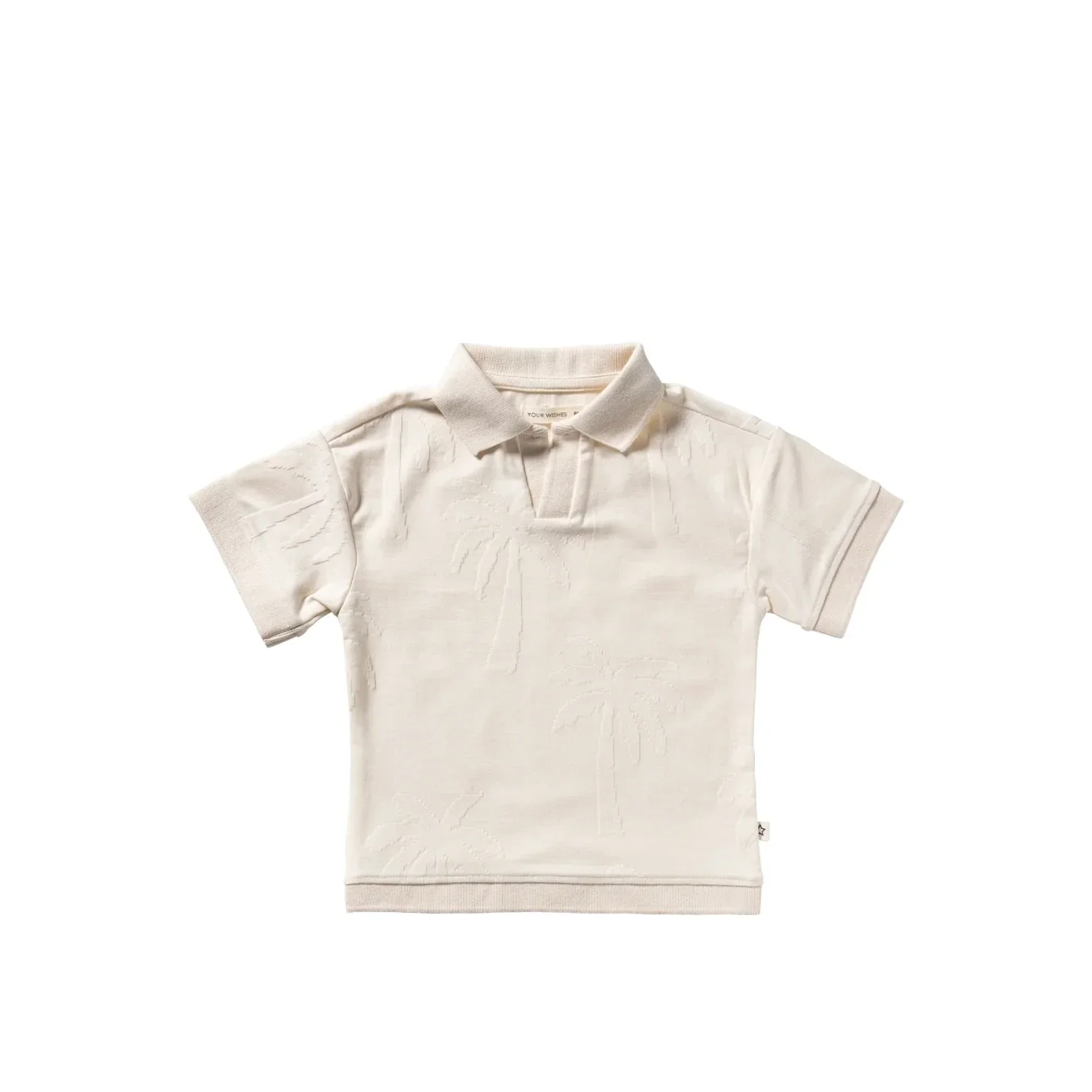 Stamped Palms | Casual Polo | White Swan