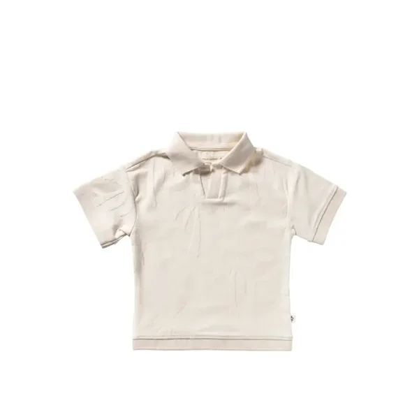 Stamped Palms | Casual Polo | White Swan