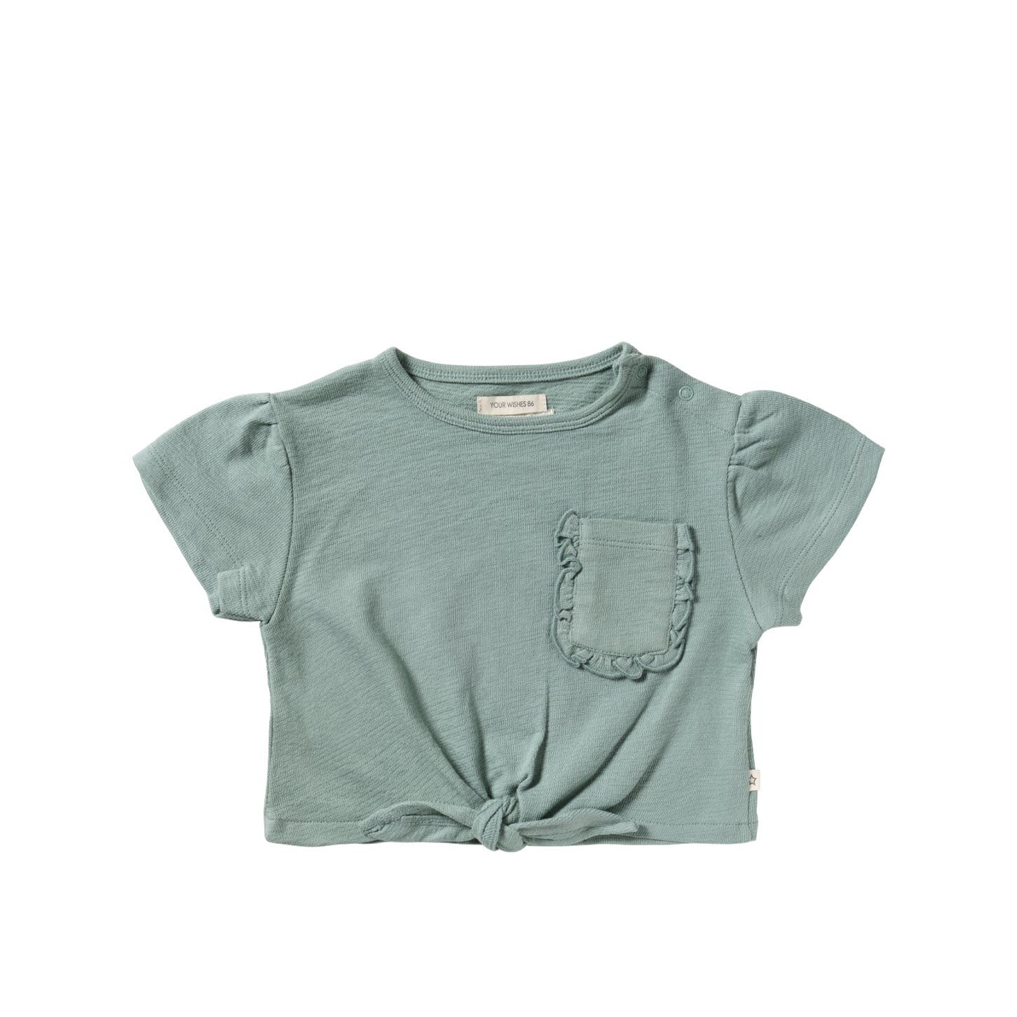 Textured Jersey | Front Tie Shirt | Ocean