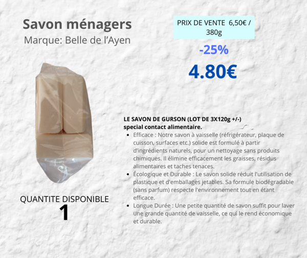 8- Ménager SDG (lots de 3) 380g