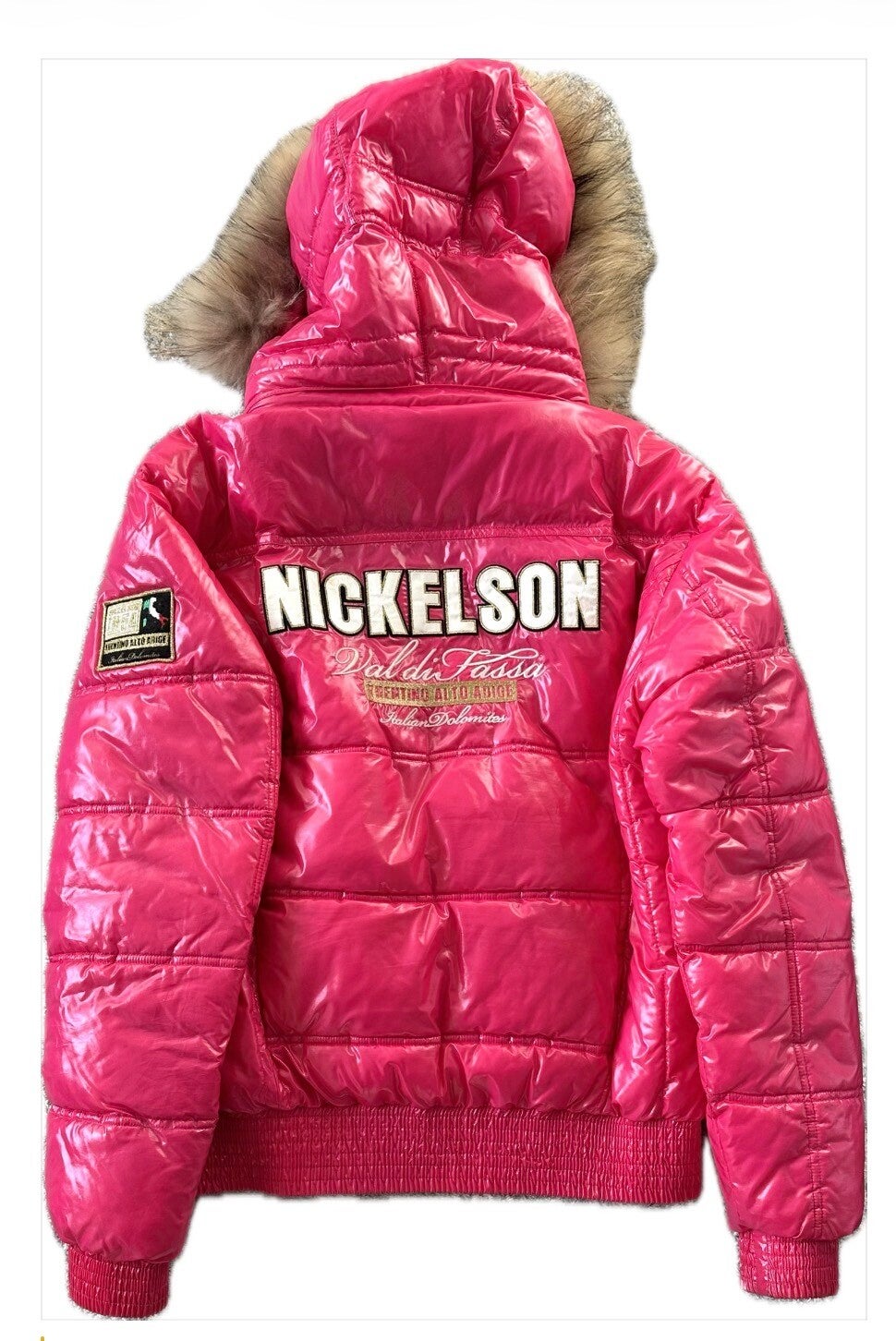Nickelson Damen Jacke Pink mit Echtpelzkragen Grösse M