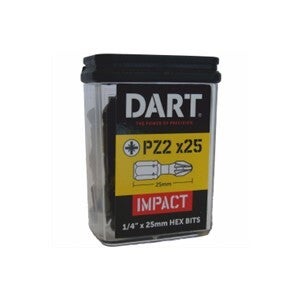 Pozi PZ2 Impact Screw Driver Bits 25 Piece   DDIPZ2-25