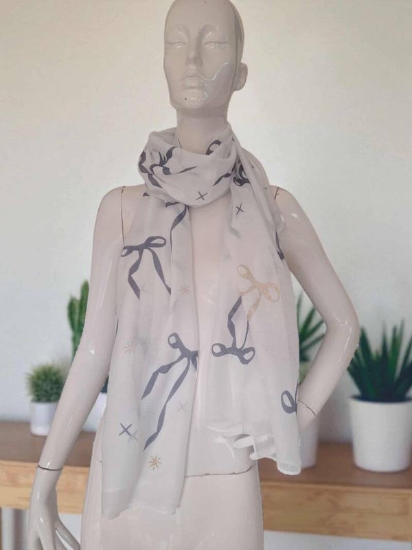 Echarpe avec motifs nœud élégants
