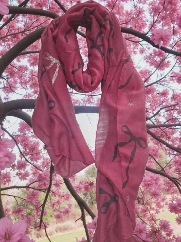 Echarpe avec motifs nœud élégants