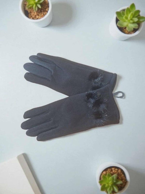 Gants Tactile téléphone Motif 3 pompons