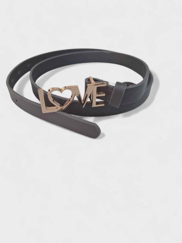 Ceinture Gris Motif LOVE Métal