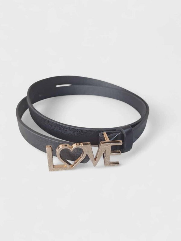 Ceinture Noir Motif LOVE Métal