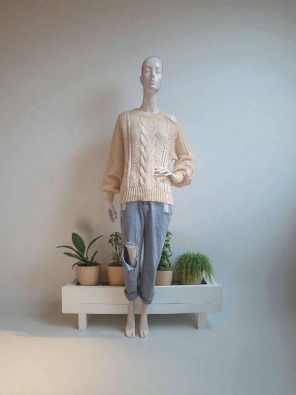 Pull femme torsadé taille XL