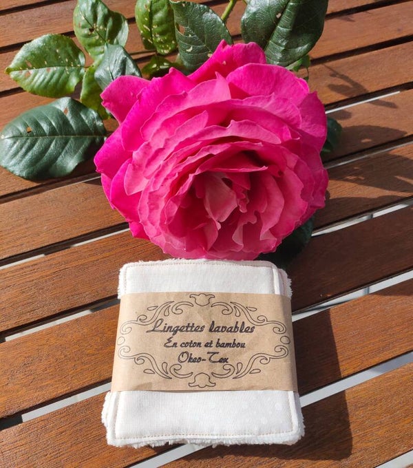 Lot de 5 Lingettes Démaquillantes Réutilisable - Fait Main avec Douceur