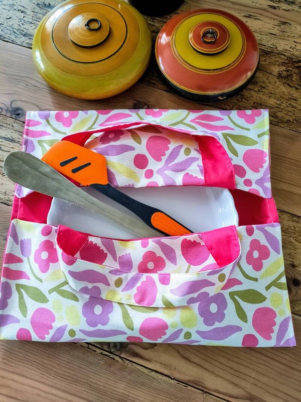 Sac à Tarte Fait Main – Motifs Floraux Colorés