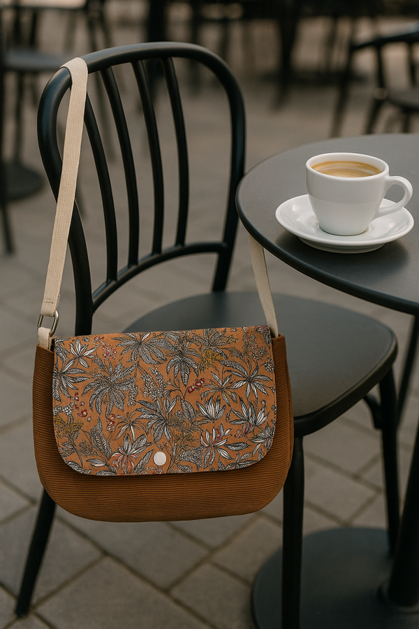 Sac bandoulière “Tropic Terre” – Fait main – chic et pratique
