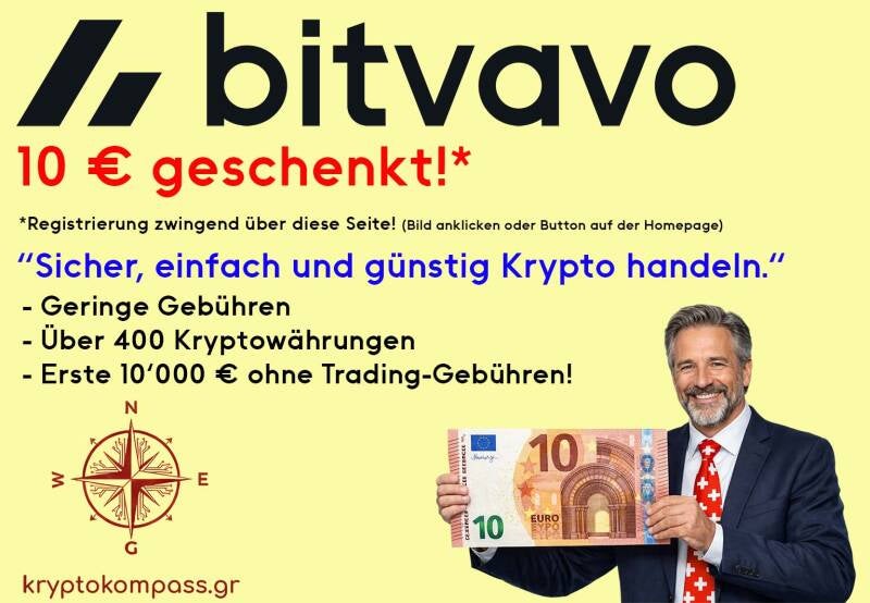 10 Euro geschenkt bei Bitvavo bei Registrierung über dieses Foto