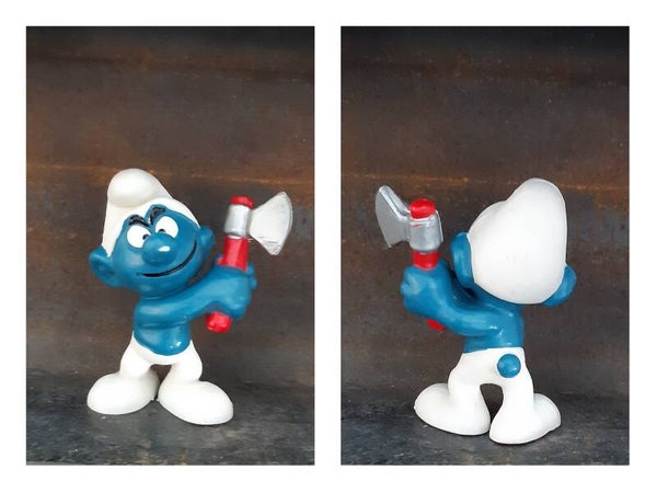 Vintage Smurfen 1976 Houthakkersmurf