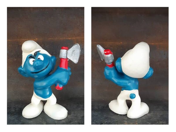 Vintage Smurfen 1976 Houthakkersmurf