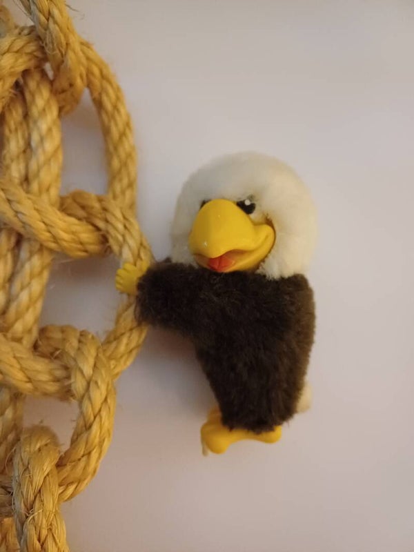 Vintage Adelaar Knijpbeestje/poppetje jaren 80