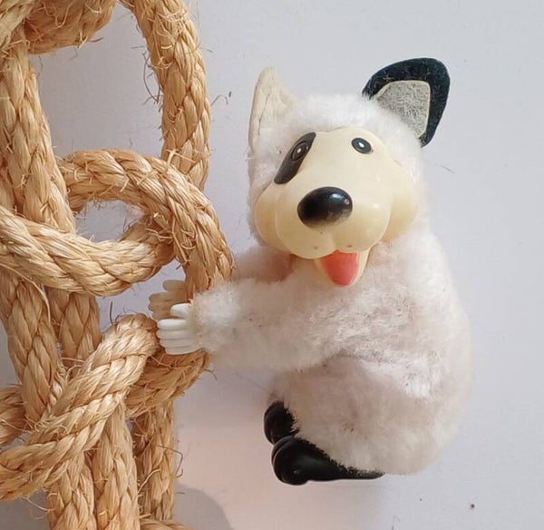 Vintage Hond Knijpbeestje/poppetje jaren 80