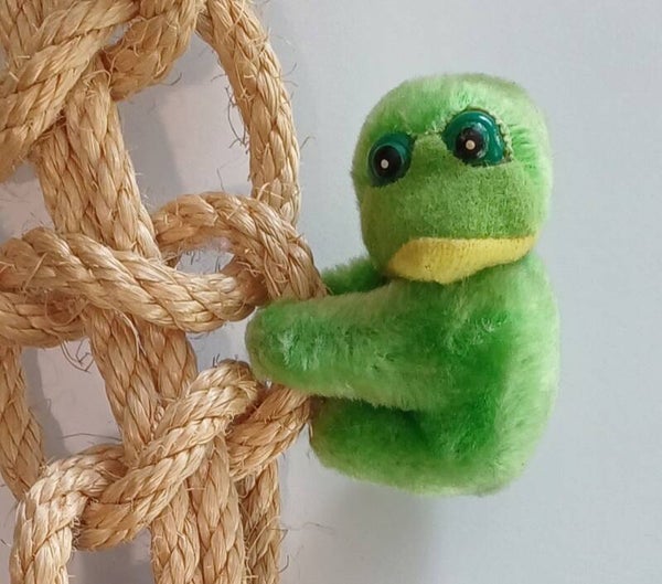 Vintage Kikker Knijpbeestje/poppetje jaren 80