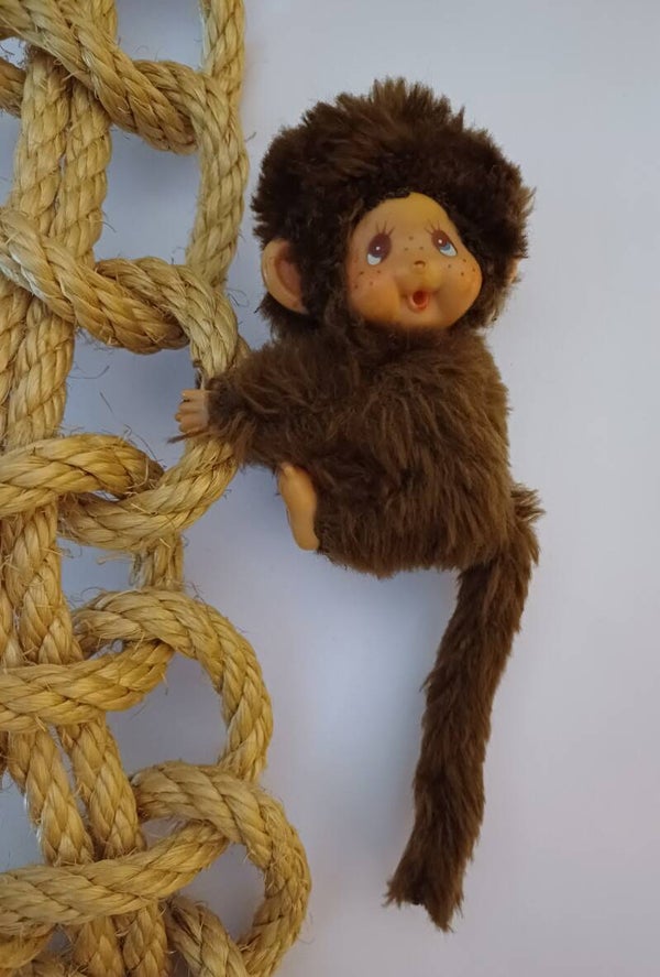 Vintage Monchhichi Knijpbeestje/poppetje jaren 80