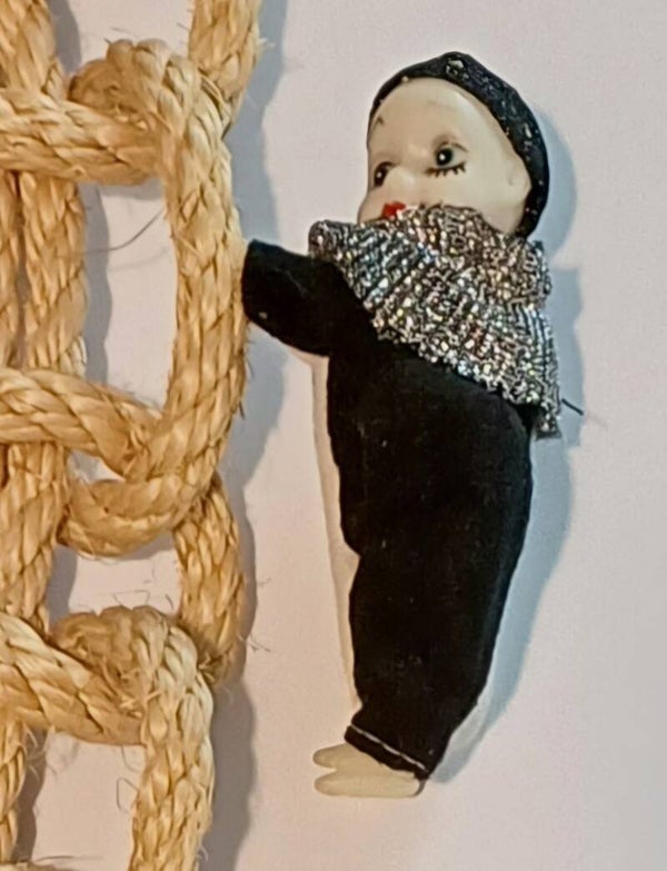 Vintage Pierrot Knijpbeestje/poppetje jaren 80