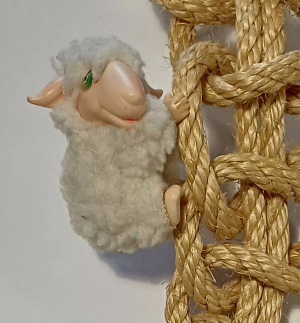 Vintage Schaap Knijpbeestje/poppetje jaren 80
