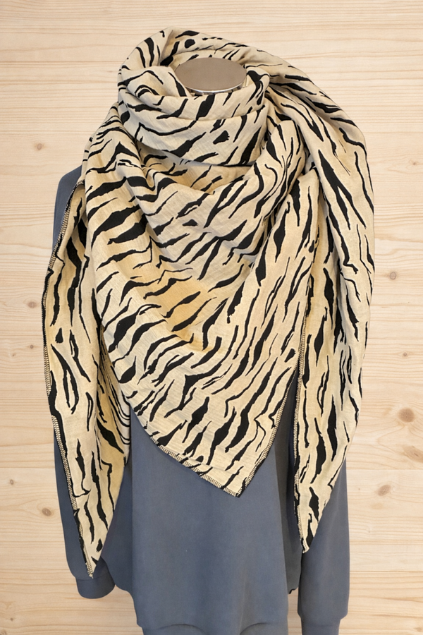 Musselin Tuch Groß Tiger