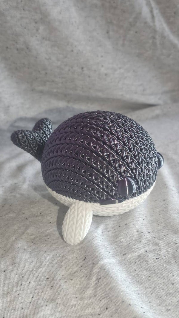 3d Druck Wal Xl lila schwarz