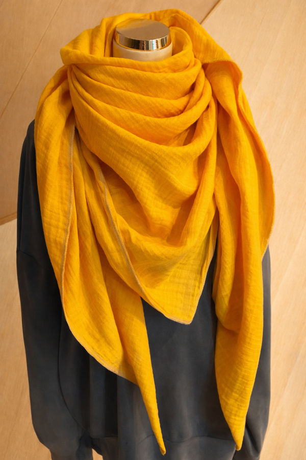 Musselin Tuch Groß Orange