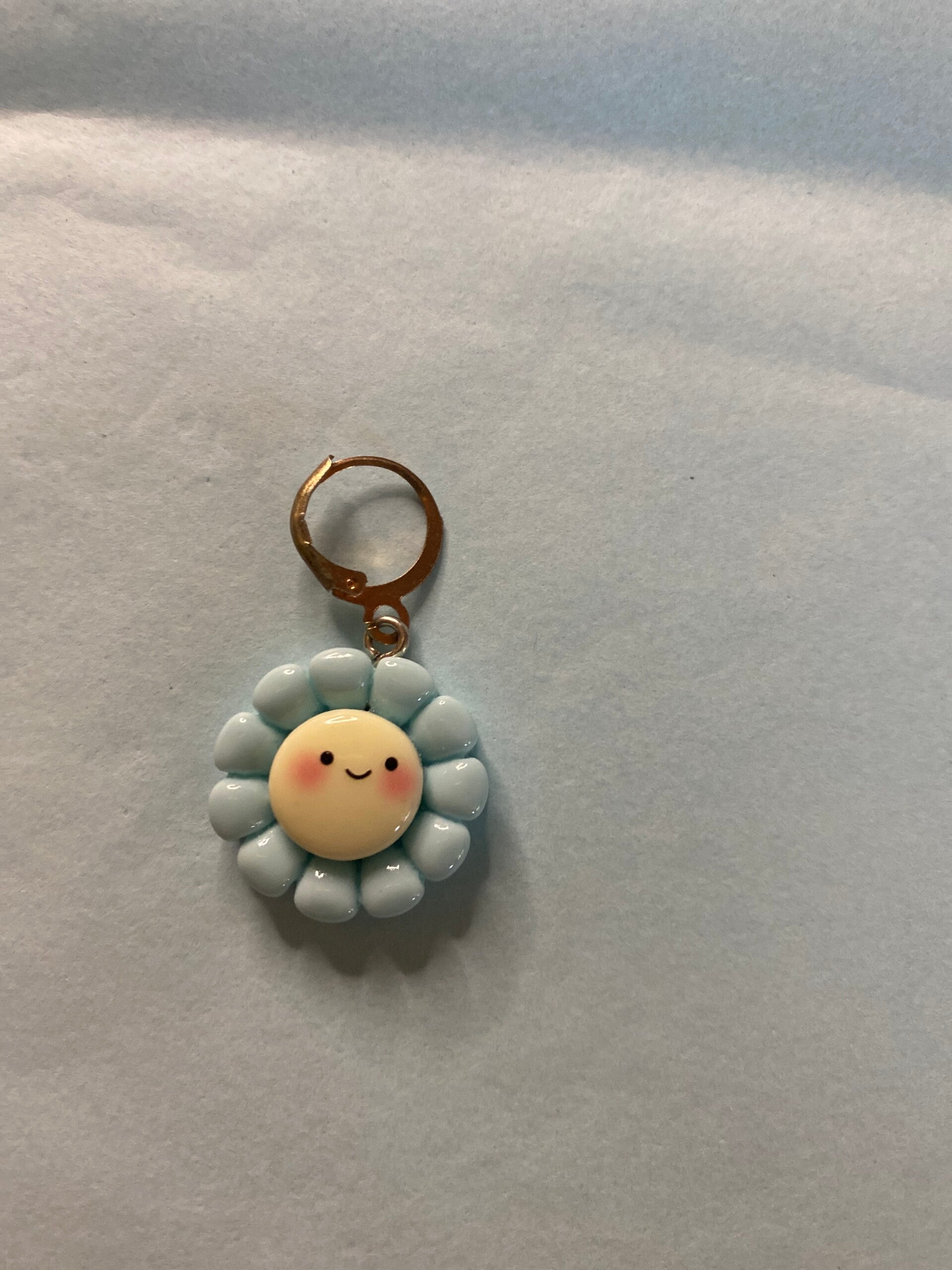 Maschenmakierer Blume hellblau