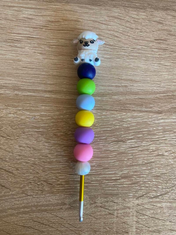 Häkelnadel Schaf weiss 3,5mm bunt