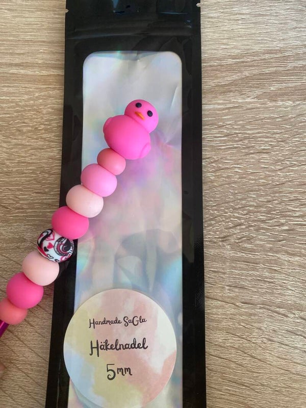 Häkelnadel Ente pink 5mm