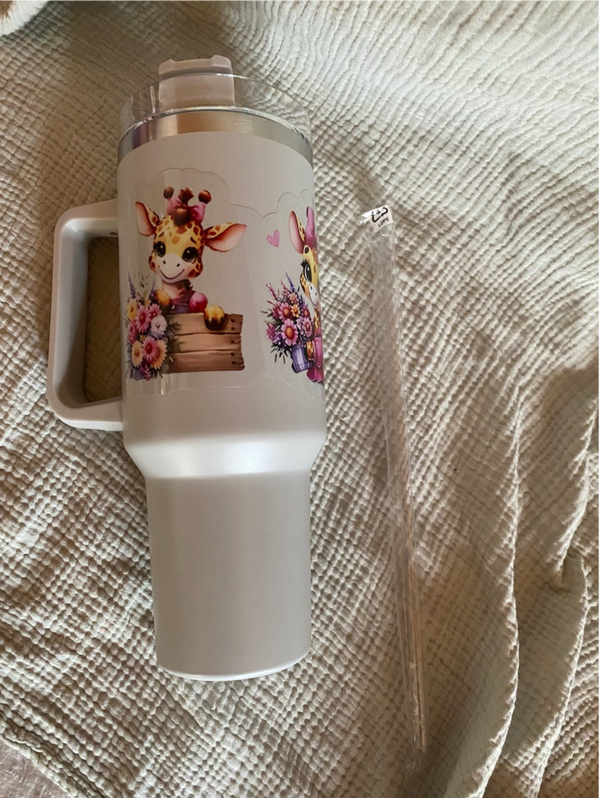 Thermobecher mit Giraffen Motiv