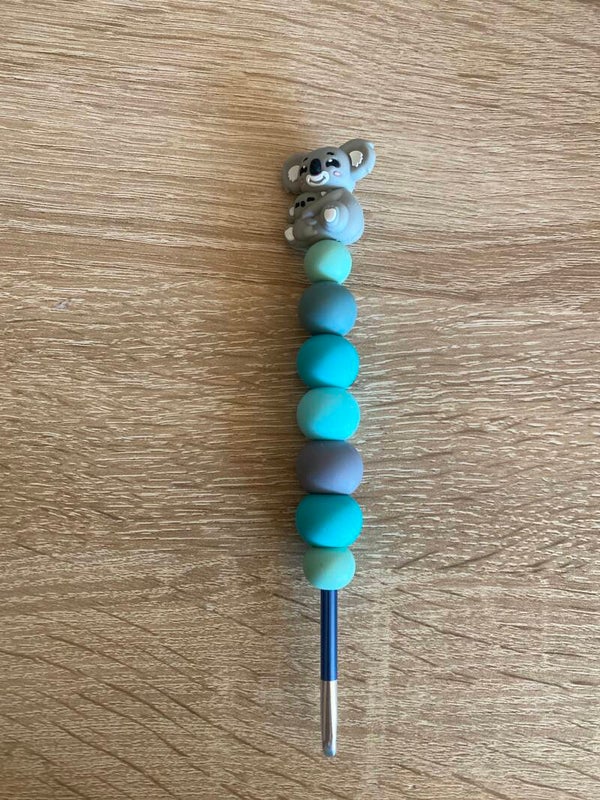 Häkelnadel Koala Mama 4,00mm grau blau türkis