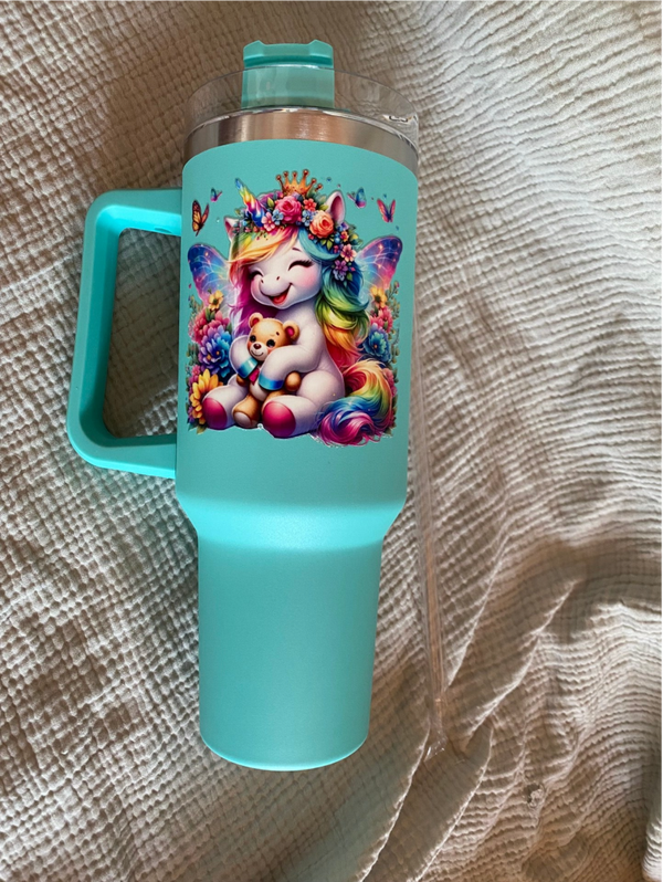 Thermobecher mit Einhorn Motiv