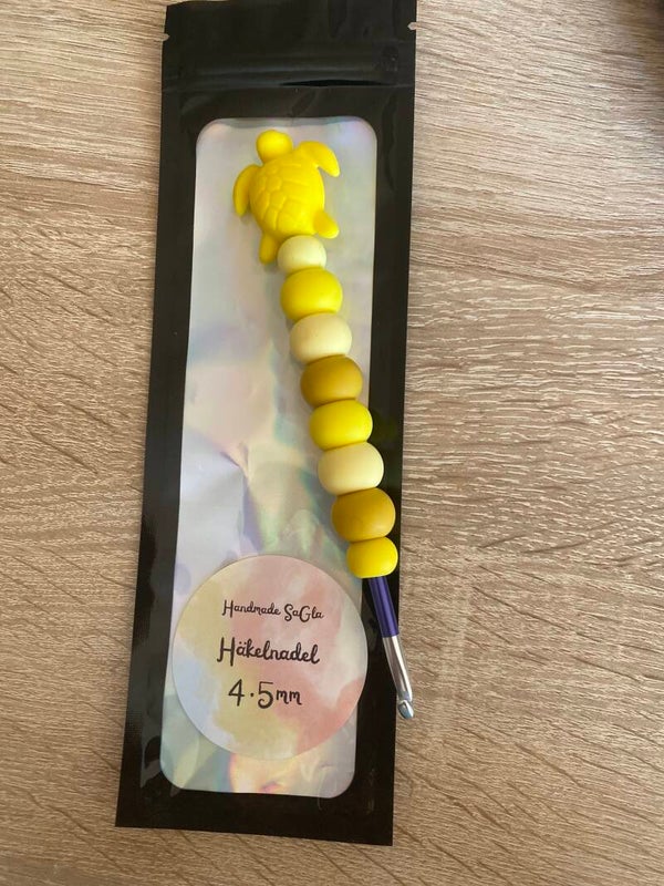 Häkelnadel Schildkröte gelb 4,5mm gelb ocker