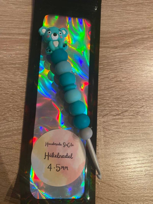 Häkelnadel Bär 4,5mm blau petrol