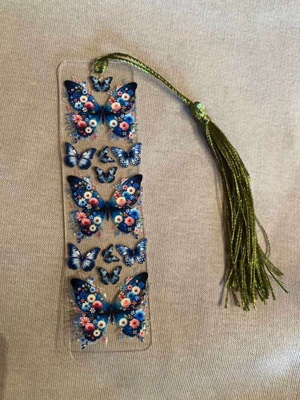 Lesezeichen Schmetterling blau