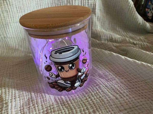 Deko/Aufbewahrungsglas mit Kaffebechern 1