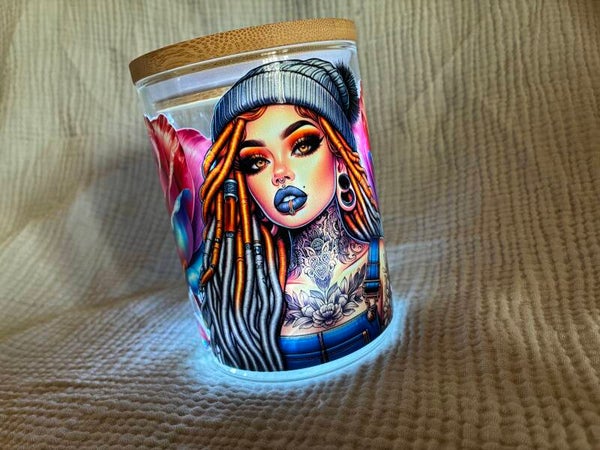 Dekoglas/Aufbewahrungsglas Rainbow Blumen