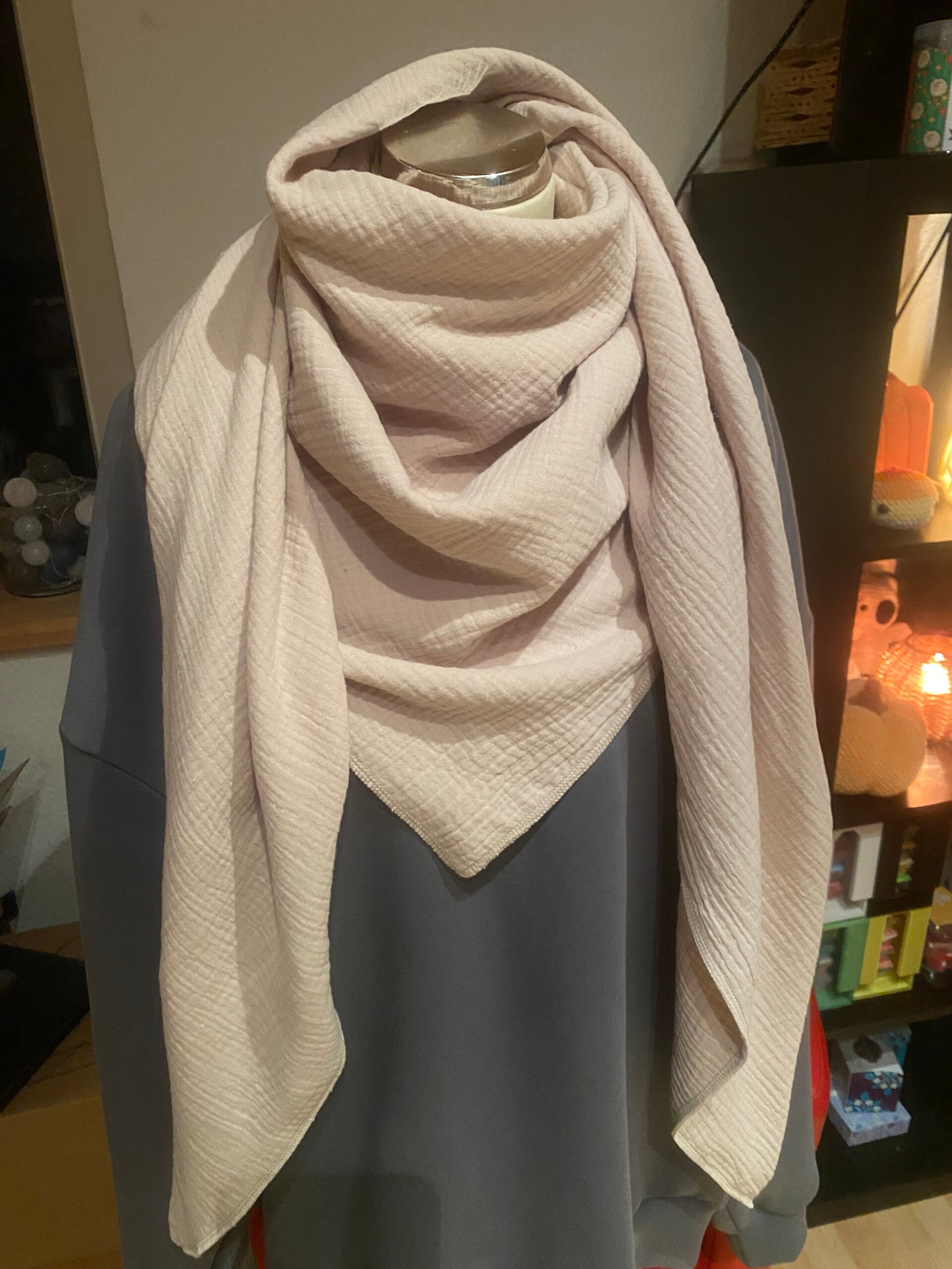 Musselin Tuch helles Beige